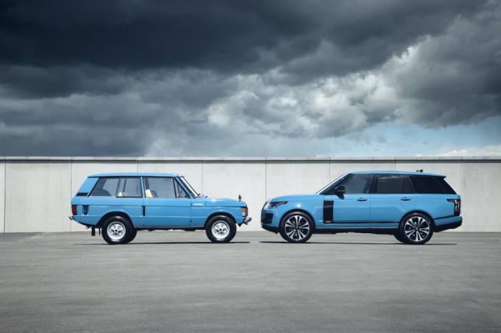 50 years of range rover, celebrated with three retro paint jobs