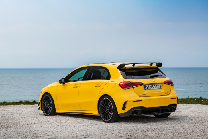 mercedes-amg a 35 coming. 300+ hp compact hatch and sedan 