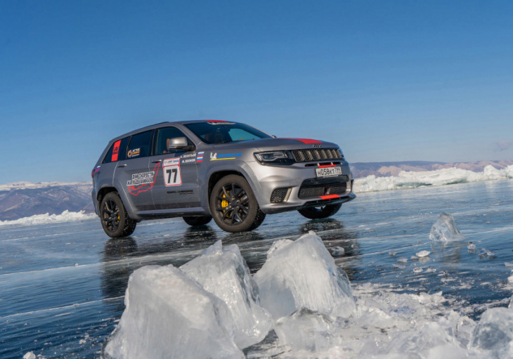 jeep sets suv speed record on ice