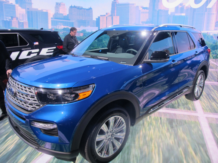 two new ford explorers shown in detroit