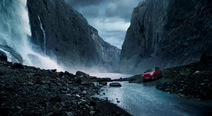 new range rover sport unveiled with epic dam spillway climb
