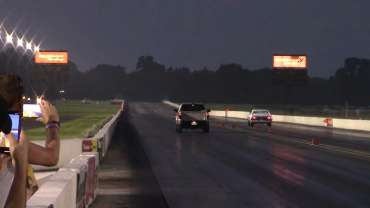 1971 ford torino gt drags gt500, cts-v, turbo silverado, g8, and blows them away