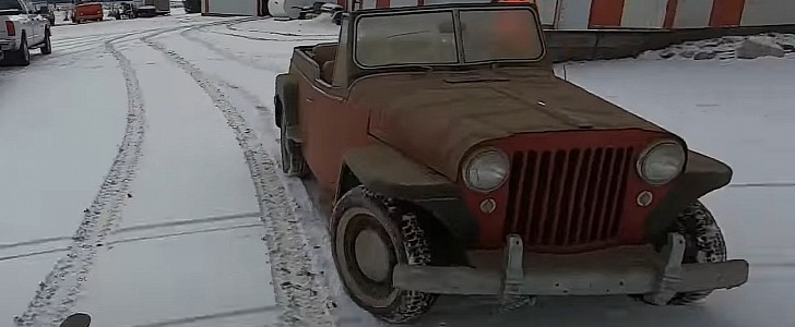 1949 willys jeepster spent 46 years in a barn, comes back to life for christmas