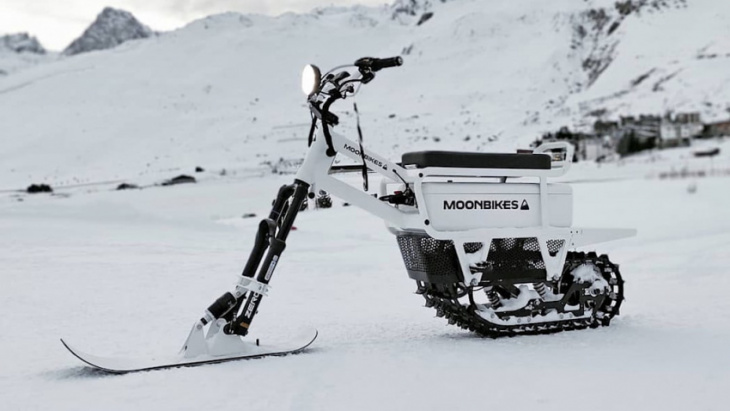 the moonbike looks like a really fun electric snow bike