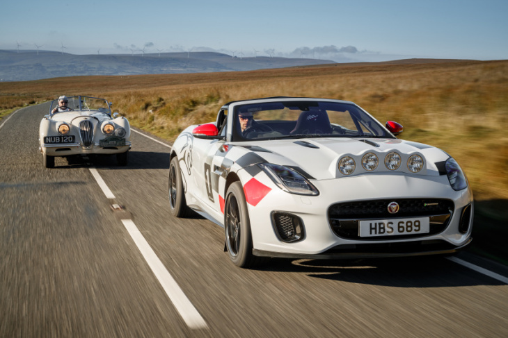jaguar has developed two f-type convertible rally cars