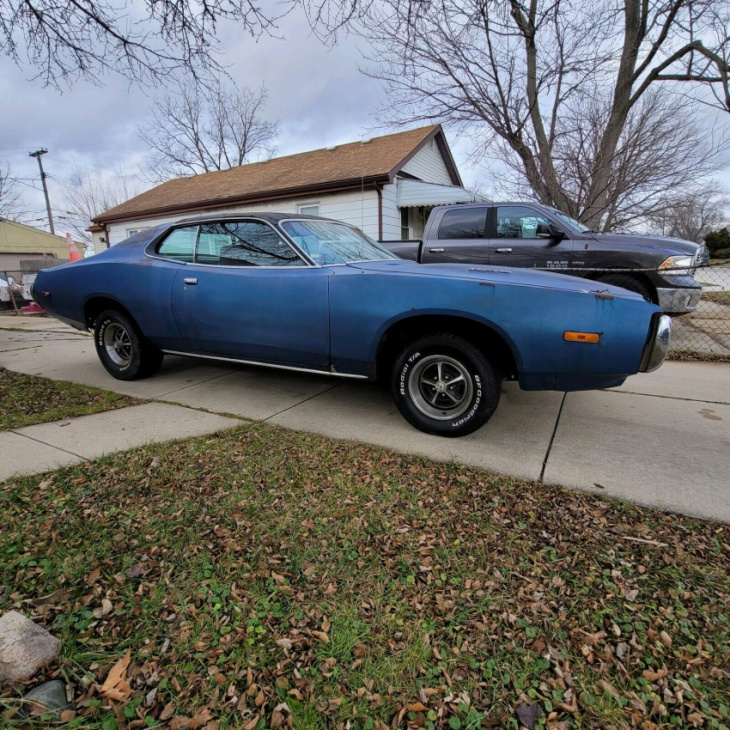 1973 dodge charger rallye flexes rare matching-numbers v8, needs total restoration