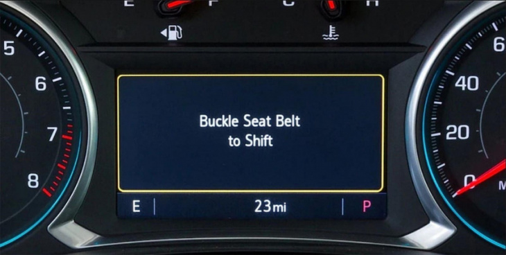 gm’s buckle to drive system aims to keep motorists belted and alive