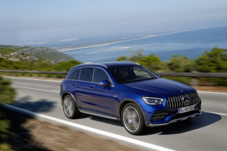 mercedes-amg refreshes glc 43 coupe and suv