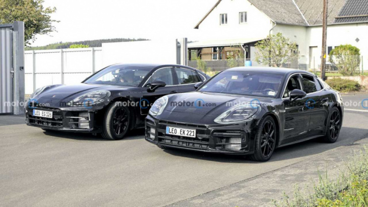 2024 porsche panamera spied parading major updates on and off track