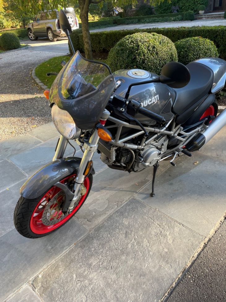 this mouth-watering ducati monster 750s i.e. has a mere 2,500 miles on the clock