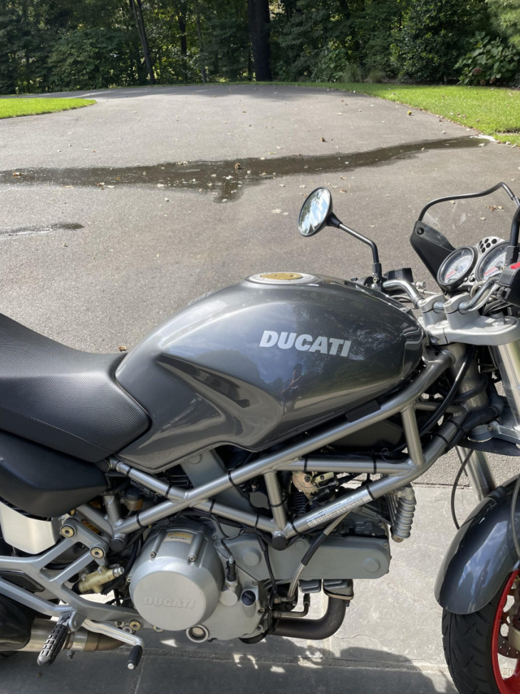 this mouth-watering ducati monster 750s i.e. has a mere 2,500 miles on the clock