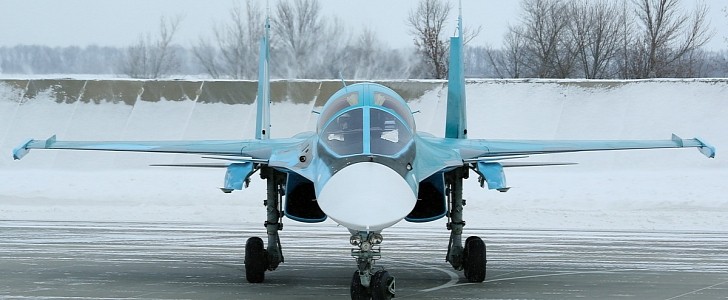 fierce su-34 bombers ready for intense training during the infamous russian winter