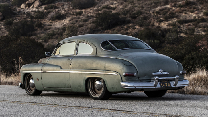 icon just built a tesla powered 1949 mercury coupe