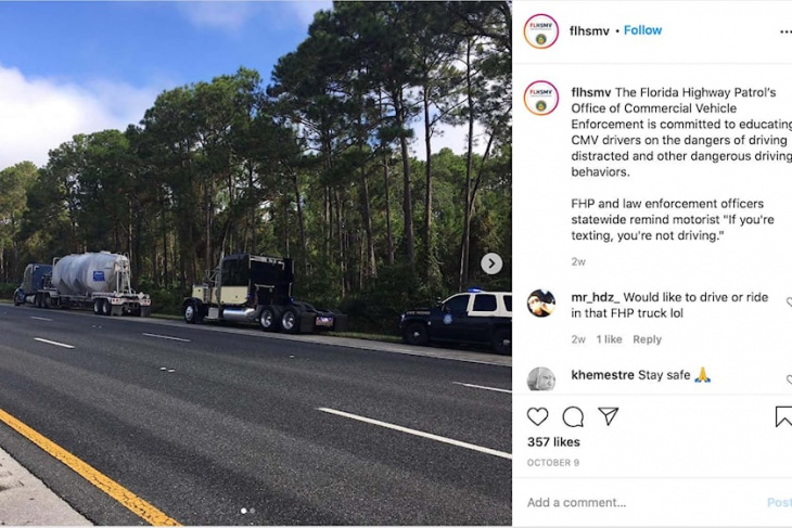 florida cops are using a semi truck to enforce traffic laws