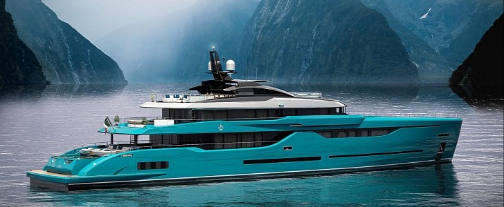 213-foot project neptune superyacht slices through the waves like a torpedo