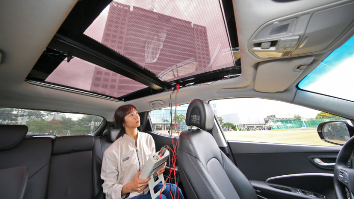 hyundai introduced solar roof charging