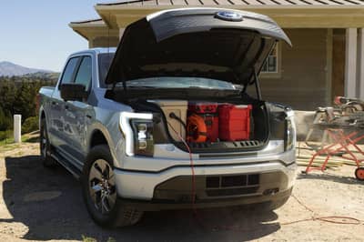 the ford f-150 lightning pickup truck brings reverse charging to cars