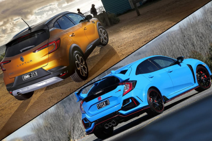 beauty and the geek comparison: honda civic type r v renault captur