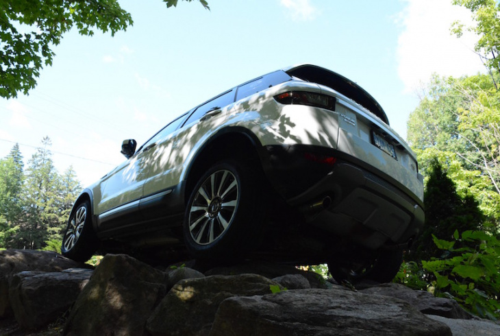 driving way off-road at the canadian land rover experience