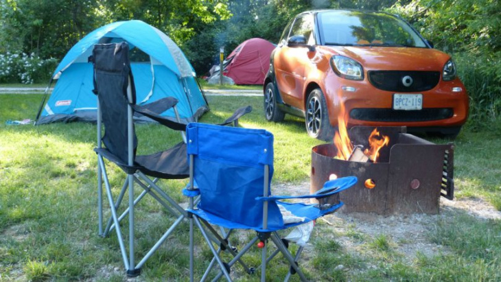 smart fortwo on a camping trip? why not?