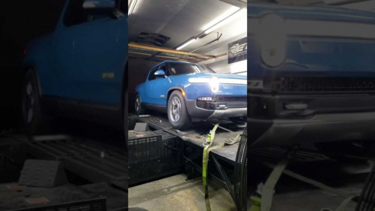 first recorded rivian r1t dyno run hampered by safety systems