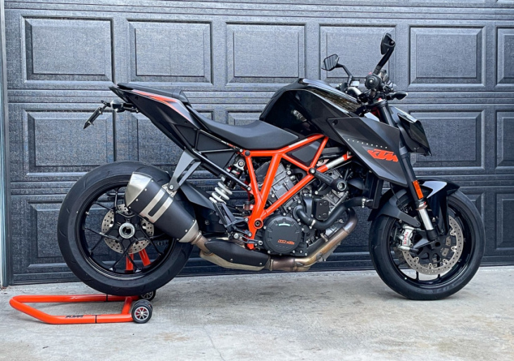 impeccable 4,300-mile 2014 ktm 1290 super duke r is the very definition of epic