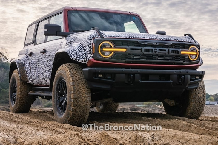 the ford bronco raptor will look down at the jeep wrangler