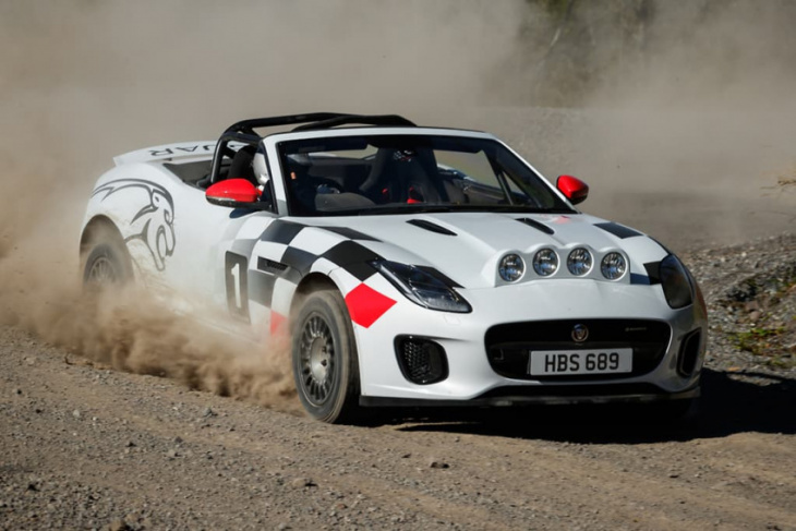 best of british: making a splash in the jaguar f-type rally car