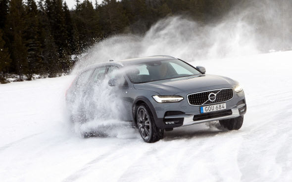 first drive: new volvo v90 cross country star on home ice