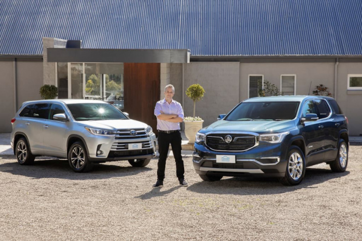 android, holden acadia v toyota kluger: head2head