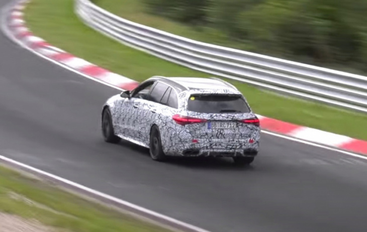 2022 mercedes-amg c63 2.0t hybrid spotted, looks extremely quick (video)