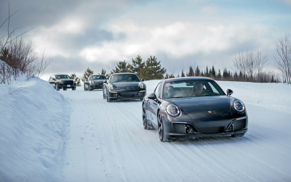 at porsche camp4 winter driving is all about control