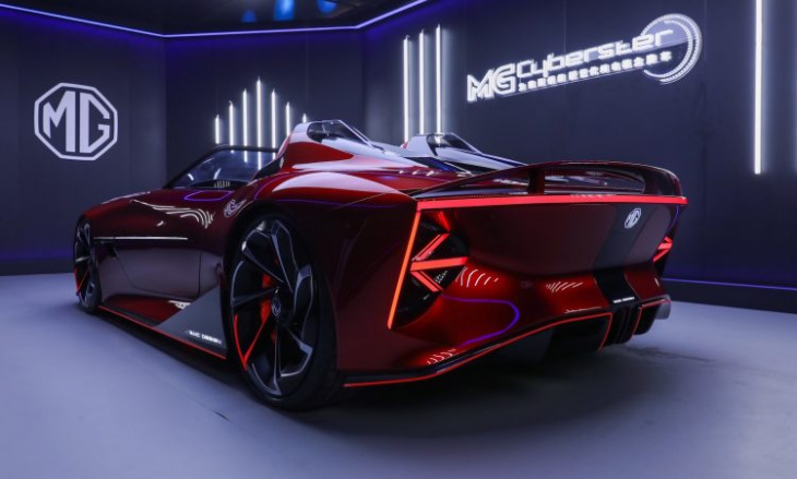 electric mg cyberster exterior revealed, 800km range