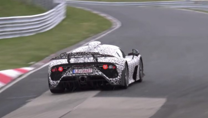 mercedes-amg one spotted testing at nurburgring, f1 sound (video)