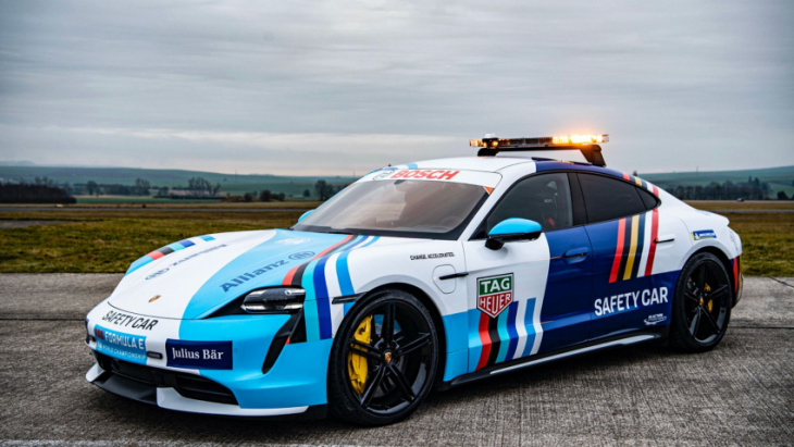 porsche taycan plays important role in formula e as official safety car