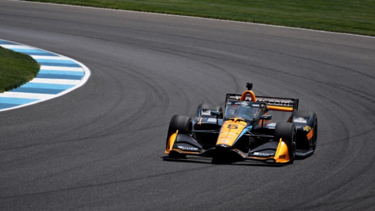 o’ward rockets to top in second indycar practice