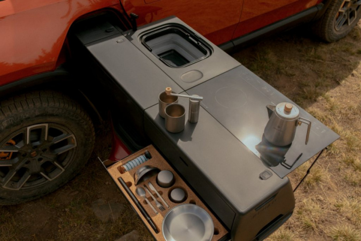 check out the $6,750 stove and the $3,100 tent for the rivian electric truck