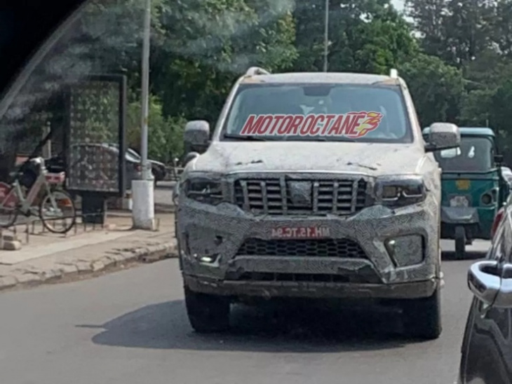 2022 mahindra scorpio spotted with twin hood scoops