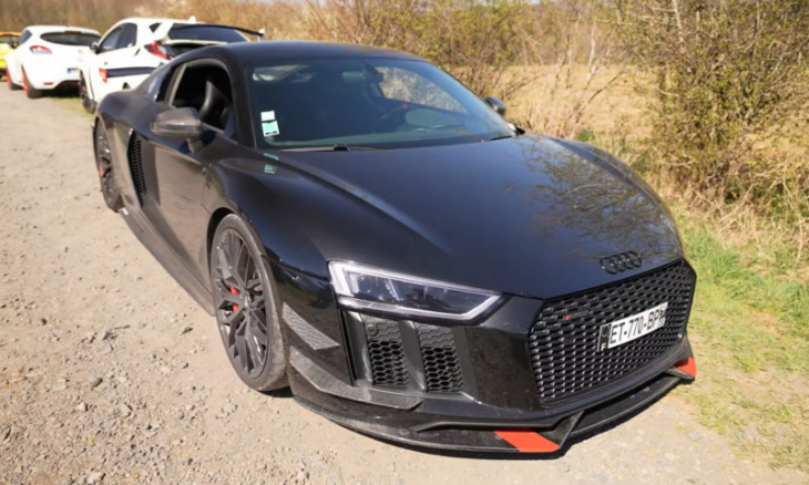watch: pov straight-piped audi r8 v10 around the nürburgring