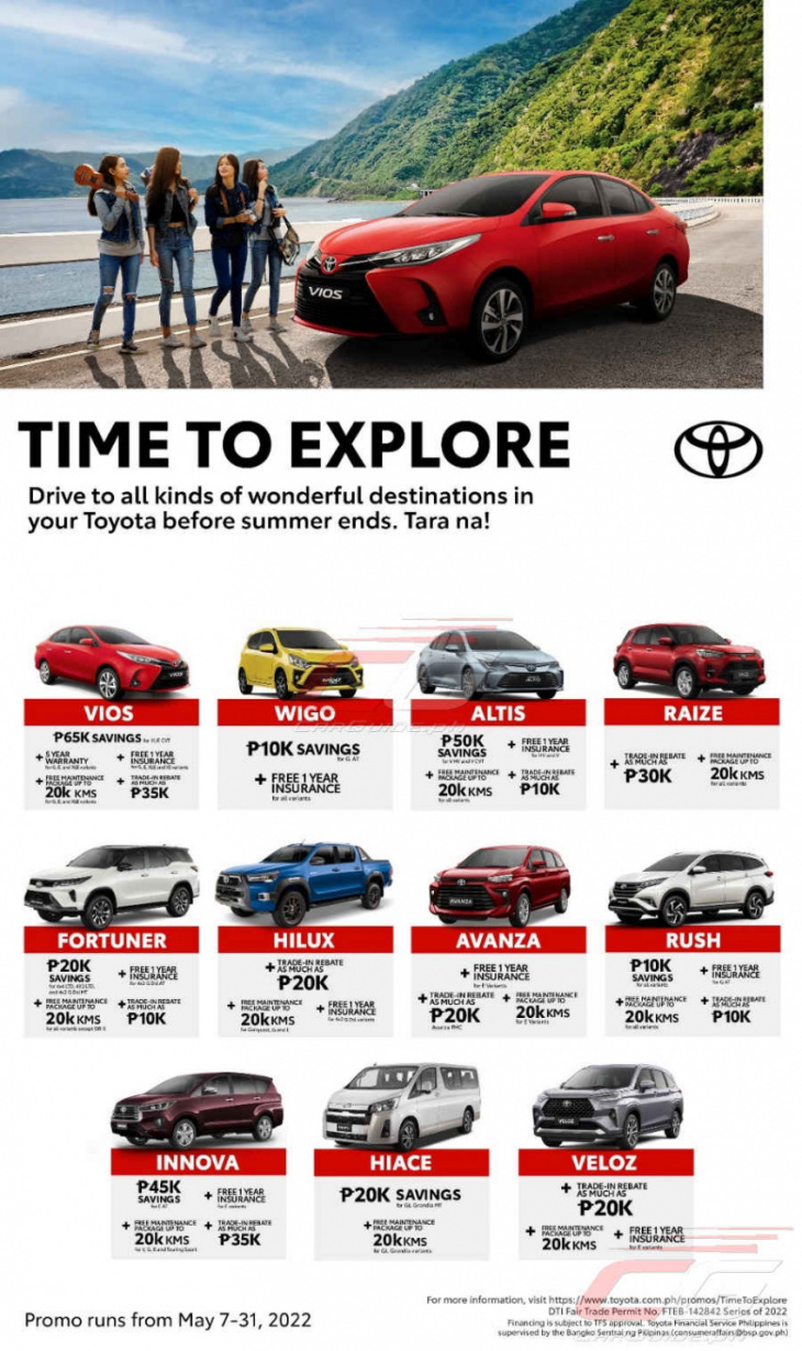 get the vios, other toyota models with low down, trade in rebates this may