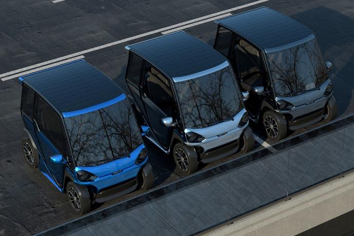 solar-powered city car unveiled by squad mobility