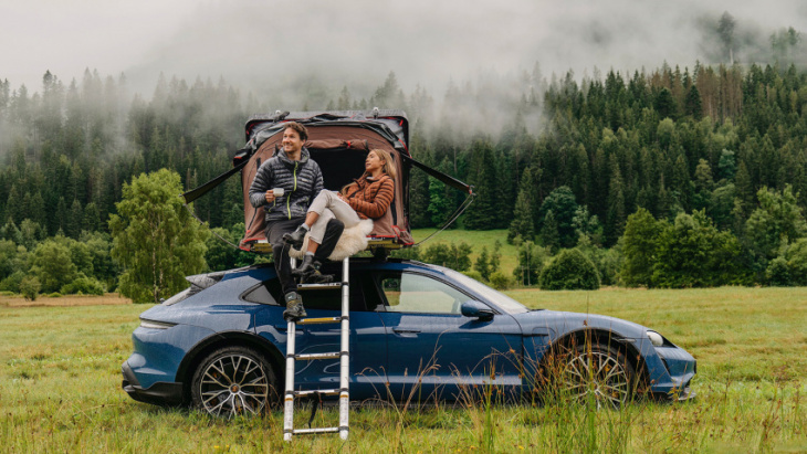 porsche roof tent experience turns sports cars into outdoor adventure machines
