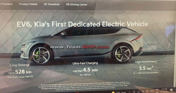 android, kia ev6 brochure leaked online: more than 500kms on a single charge