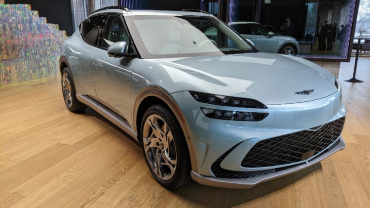 the genesis gv60 electric suv reveals a higher price tag and lower range than the tesla model y