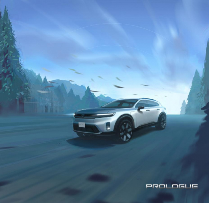 honda teases styling of adventure-ready prologue electric suv coming in 2024 and shares plan to accelerate ev sales toward 2030