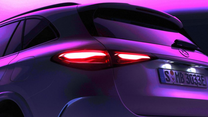 new 2022 mercedes glc suv: teaser image released ahead of june unveiling