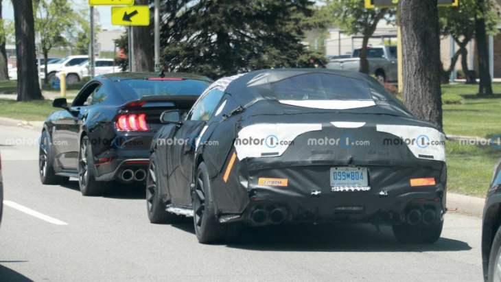 aggressive next-gen ford mustang prototype spied cruising with mach 1