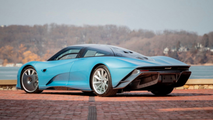 2020 mclaren speedtail with 275 miles on odometer headed to auction