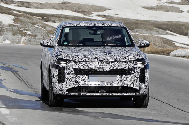 all-new 2024 audi q5 spotted testing in the alps
