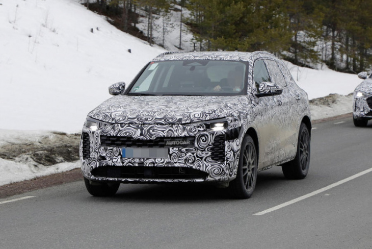 all-new 2024 audi q5 spotted testing in the alps